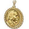 Image 1 : 2013 1 oz Gold Buffalo Pendant (Rope-Diamond Cut Screw-