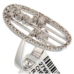 14K White Gold 0.78ctw Diamond Ring