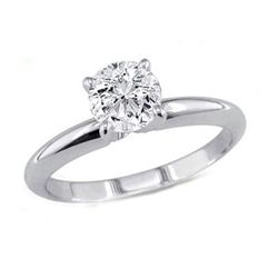 0.75 ct Round cut Diamond Solitaire Ring, G-H, VS