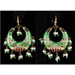 13.74GRAM INDIAN HANDMADE LAKH HOOP FASHION EARRING