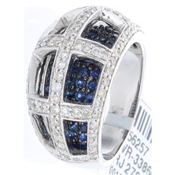 14K White Gold 2.18ctw Sapphire & Diamond Ring