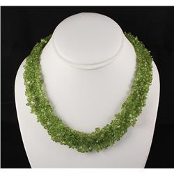 Woven Multi-Strand Natural Chip Beads Necklace