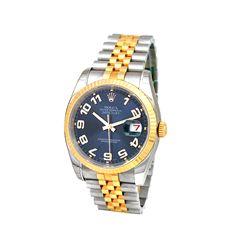 36mm Gents Rolex 18k Gold Datejust Watch