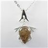 Image 1 : Natural Golden Rutile Quartz Gemstone in Sterling Silve