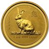 Image 1 : 1999 1 oz Gold Year of the Rabbit Lunar Coin (Abrasions