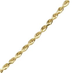 Diamond Cut Rope 14k Gold Necklace - 18 in.