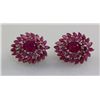 Image 2 : 55.45CTW Pretty Pink Ruby Stone in Silver Earring