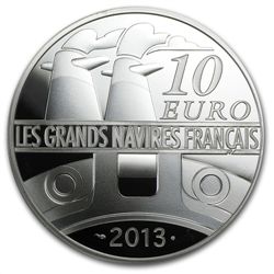 2013 10 Euro Silver Proof Great French Ships - L'Amazon