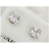 Image 2 : Sterling Silver Earring Prong Set Fire Diamond Crystal