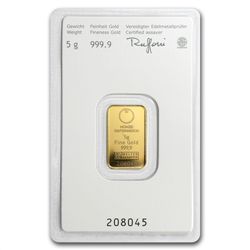 5 gram Austrian Mint Gold KineBar .9999 Fine (In Assay)