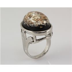 Retro Vintage Boro Semi Precious Mens Ring