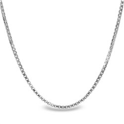 Box Chain 14k White Gold Necklace - 16 in.