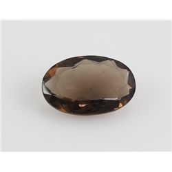 Smoky Topaz Loose Gemstone Oval Cut 21.97 ct
