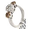 Image 1 : 14K White Gold 1.0ctw White & Brown Diamond Ring
