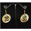 Image 2 : OM Mother of Pearl Dangling Earring (Yellowish)