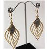 Image 2 : Fashion Gold Plated Leaf Dangle Hook Earring