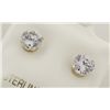 Image 2 : Sterling Silver Earring Prong Set Fire Diamond Crystal