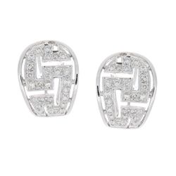 18K White Gold 0.83ctw Diamond Earrings