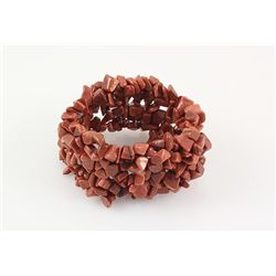 Handmade Natural Stone Chip Beads Stretch Bracelet