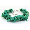 Image 1 : 213.59CTW 7in. GREEN TURQUOISE CHIPPED BRACELET METAL L