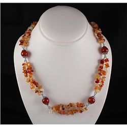 Fashion Jewelry Carnelian Chip Beads Necklace