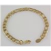 Image 1 : Mens Gold Plated Figaro Link Chain Bracelet