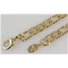 Image 2 : Mens Gold Plated Figaro Link Chain Bracelet