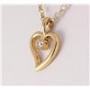 Image 1 : Cubic Zirconian Heart Pendant 1 Stone