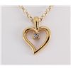 Image 2 : Cubic Zirconian Heart Pendant 1 Stone