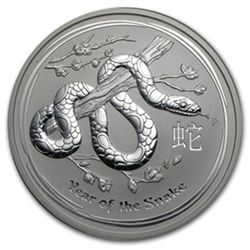 2013 10 Kilo (321.5oz) Silver Australian Year of the Sn