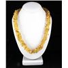 Image 1 : 737.50CTW 22in. YELLOW QTZ CHIPPED STONE NECKLACE METAL