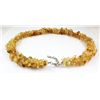 Image 2 : 737.50CTW 22in. YELLOW QTZ CHIPPED STONE NECKLACE METAL