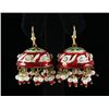 Image 1 : 11.66GRAM INDIAN HANDMADE LAKH FASHION EARRING