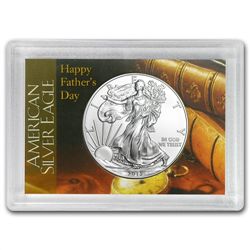 2014 1 oz Silver Eagle in Happy Father's Day Design Har