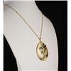 Image 2 : OM Mother of Pearl Big Round Pendant (Yellowish)