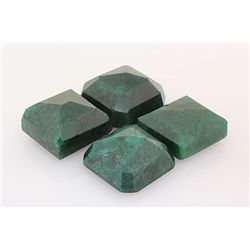 182.14ctw Faceted Loose Emerald Beryl Gemstone Lot of 4