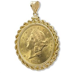 $20 Liberty Gold Double Eagle Pendant (Rope-ScrewTop Be