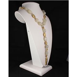 Natural Stone Handmade White Quartz Necklace