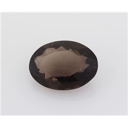 Smoky Topaz Loose Gemstone Oval Cut 19.40 ct