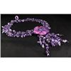 Image 2 : 513.23CTW FOUR ROWS CHIPPED AMETHYST BEADS NECKLACE