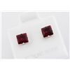 Image 3 : Sterling Silver Earring Prong Set Ruby Red Crystal