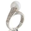 Image 1 : 18K White Gold 11.2ctw Pearl & Diamond Ring