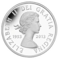 2013 5 oz Silver Canadian $50 Coin - The Queen's Corona