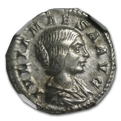 Roman Silver Denarius of Julia Maesa (218-224/5AD) XF N