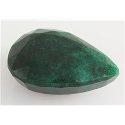 Emerald 119.18ctw Loose Gemstone 40x28x16mm Pear Cut