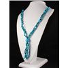 Image 2 : Blue Turquoise & Black Beads Necklace