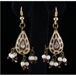 3.14GRAM INDIAN HANDMADE LAKH FASHION EARRING