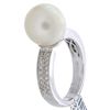 Image 1 : 14K White Gold 10.53ctw Pearl & Diamond Ring