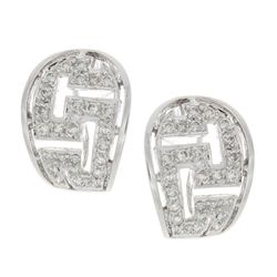 14K White Gold 0.83ctw Diamond Earrings