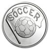 Image 1 : 1 oz Soccer Silver Round (w/Gift Box &amp; Capsule)